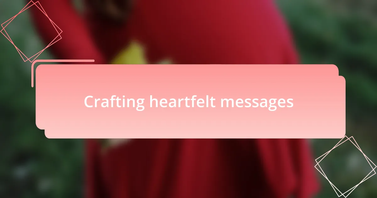 Crafting heartfelt messages