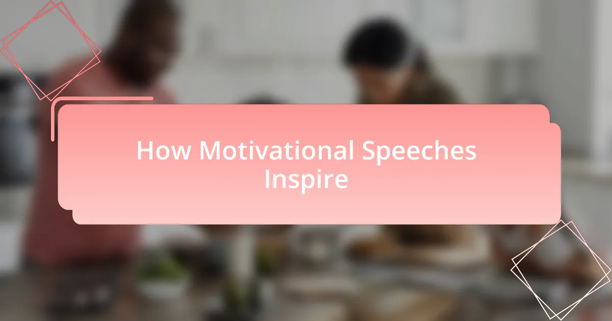 How Motivational Speeches Inspire